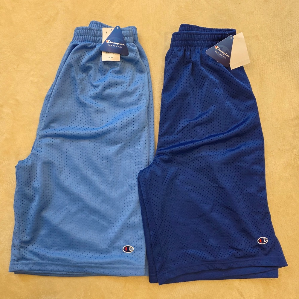 Champion Y2K Mesh Ball Shorts Men's XL Blue 2 Pairs NWT